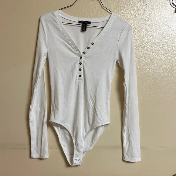 Forever 21 Henley Bodysuit - Picture 1 of 3